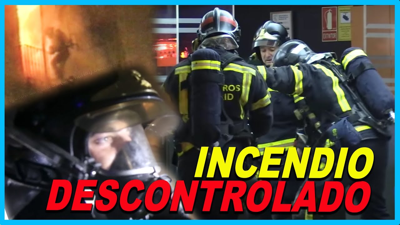 Incendio c/ Agustín de Foxá 31 (Chamartín) Bomberos Madrid