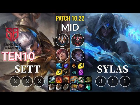 SB Ten10 Sett vs Sylas Mid - KR Patch 10.22