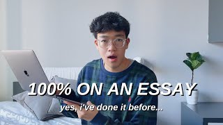 how to score a 100 on an ESSAY | ESSAY WRITING TIPS to be a FASTER and BETTER WRITER