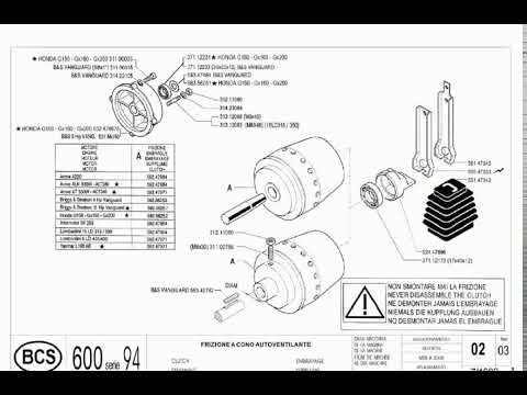 BCS 615 parts catalog