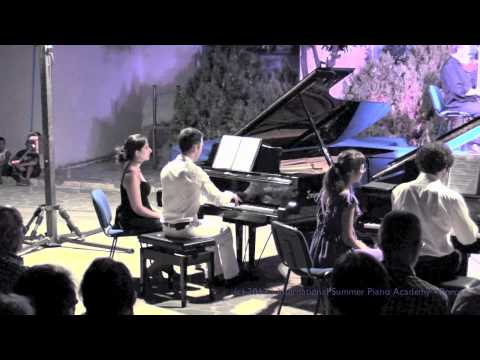 Poros Piano Academy 2012 - Bach Triple Concerto - Dimitris, Grigoris, Fountas