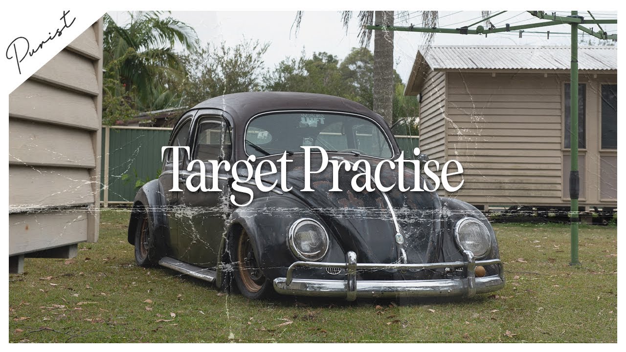 A slammed, bullet-filled, patina Beetle from Texas
