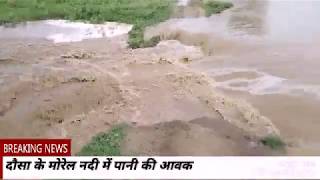 preview picture of video 'दौसा के मोरेल नदी में पानी खतरनाक आवक।। पानी से फसलें हुई नष्ट'