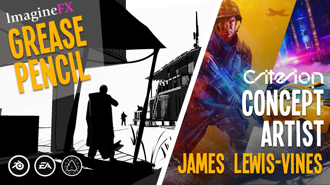 Criterion Concept Art Using Blender's GREASE PENCIL ft. James Lewis-Vines | TVP Podcast #3