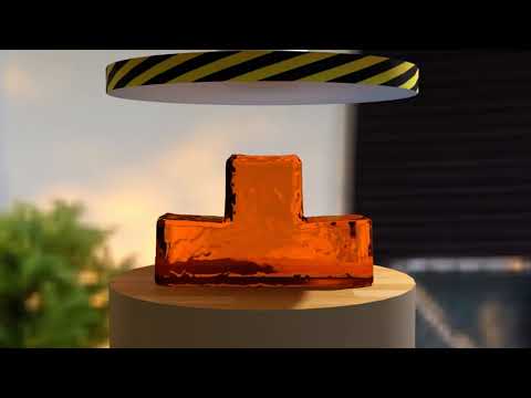 Liquid and Gummy Tetris Pieces VS Hydraulic Press