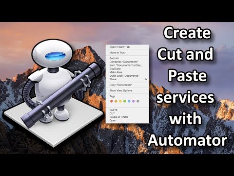 macOS : Create CUT and PASTE Services with Automator