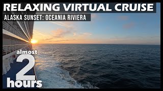 Virtual Cruise Escape | Alaska Sunset | 2+ Hours of Real-Time Balcony Views