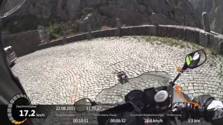 Ride BMW F800 ST over old Tremola  (Gotthard-Pass Road)