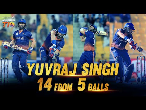 Yuvraj Singh's quick 14 from 5 balls I Aldar Properties Abu Dhabi T10 I Season 3