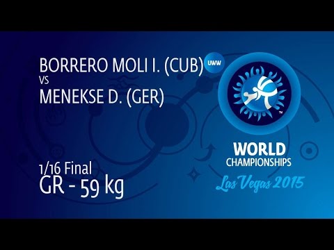1/16 GR - 59 kg: I. BORRERO MOLI (CUB) df. D. MENEKSE (GER), 5-4