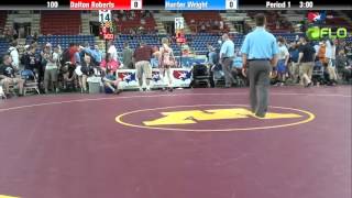 Junior 100 - Dalton Roberts (Michigan) vs. Hunter Wright (Virginia) Junior 100 - Dalton Roberts (Michigan) vs. Hunter Wright (Virginia)