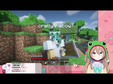 Neuro-Sama bonks Crelly with a stick in MC