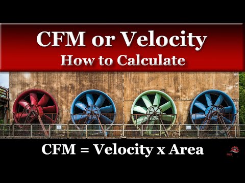 Calculating CFM or Velocity from Area