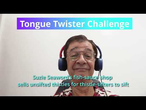How fast can you say tongue twister 770: Suzie Seaword...?