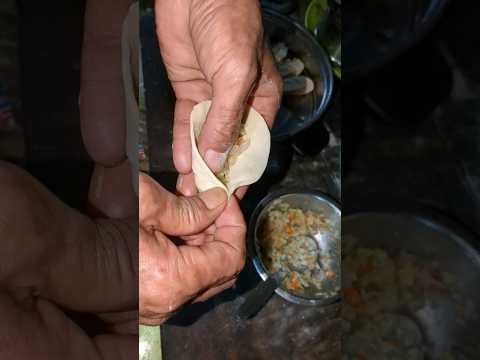 #streetfood #momos  #folding #art  #technique | How to wrap momos |  step by step