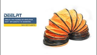 DEELAT ® PVC Flexible Air Ventilation Duct - 15ft (Length) * 10
