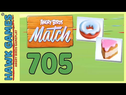 Angry Birds Match ⭐ Level 705 - Walkthrough, No Boosters