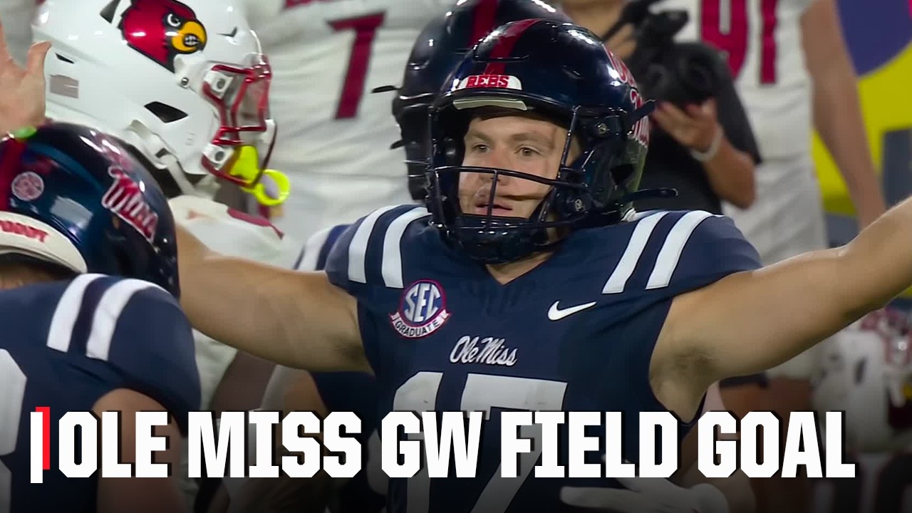 Ole Miss GAME-WINNING field goal vs. Louisville 🚨 + Pete Golding's interview | ESPN College Football