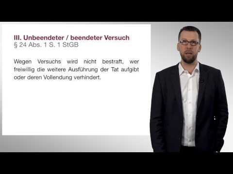 Der Rücktritt des Einzeltäters (Klassiker des Strafrechts in weniger als 15 Minuten)