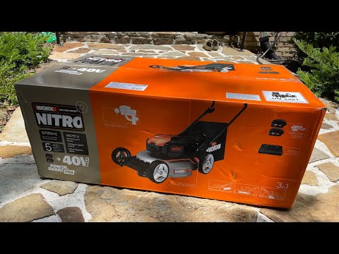 Worx Nitro 40V Power Share 20" Cordless Push Lawn Mower Unboxing