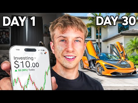 I Tried Turning $10 Into a Supercar In 30 Days Day Trading