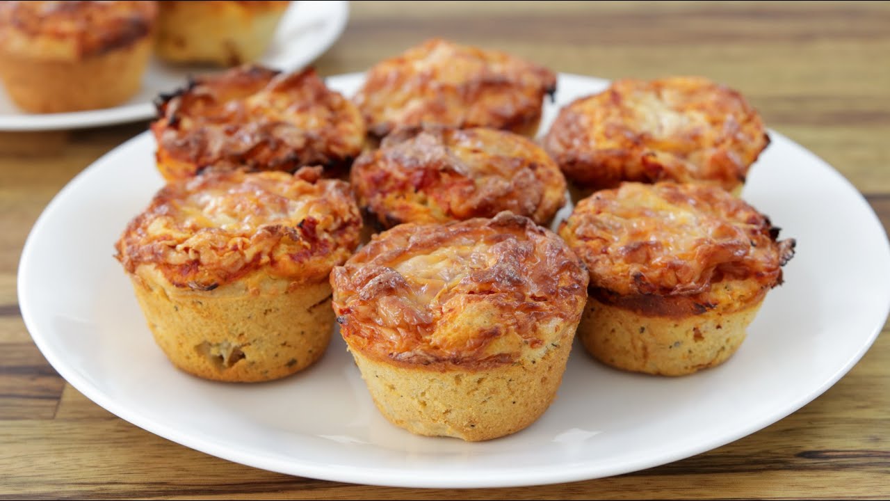 Pizza Muffins Recipe - The Cooking Foodie