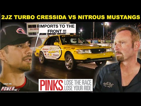 PINKS - Lose The Race...Lose Your Ride! Turbo 2JZ Cressida vs 2 Mustangs for Titles? Full Episode