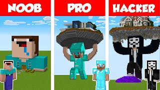 Minecraft NOOB vs PRO vs HACKER: STATUE HOUSE BUIL