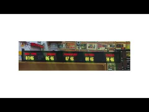 5 Time Zone LED Digital Clock Display