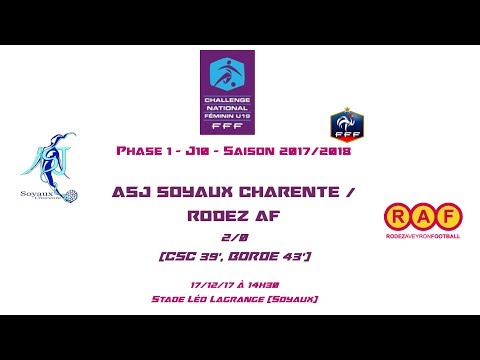 ChaU19 - 2017/2018 - Ph 1 - Gr E - J10 - ASJ Soyaux / Rodez AF 2-0 - 17-12-17 - Le Replay (Court)