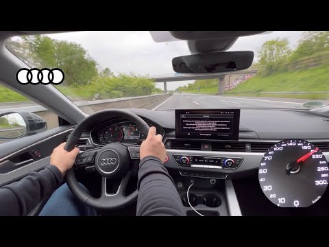 Audi A5 40 TDI NO SPEED LIMIT ON GERMAN AUTOBAHN Highway #audi #fastcars #car #automobile #sportcar