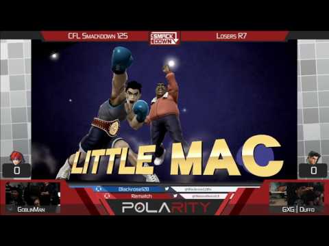 CFL Smackdown 125 WiiU - GoblinMan (Roy) vs GxG | Duffo (Little Mac) - Losers R7