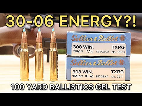 ELK SLAYERS?! 308 Winchester S&B Solid Copper Ballistics Gel Ammo Test