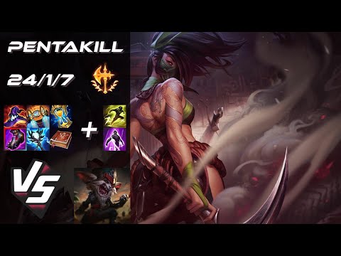 TOP Akali vs Kled [PENTAKILL] - EU Challenger Patch 25.S2.7