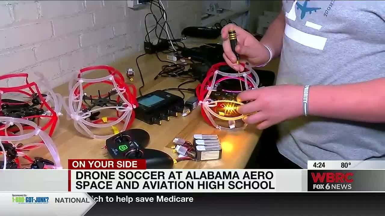 Drone soccer at Alabama Aero Space and Aviation HS