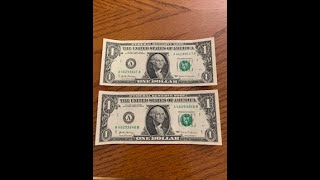 Bank Finds - Consecutive Serial Numbers on $1 Bills Given in Change!