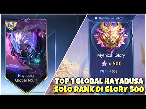 TOP 1 GLOBAL HAYABUSA SOLO RANK DI MYTHICHAL GLORY 557* ! MELAWAN DARK SISTEM MOONTON !