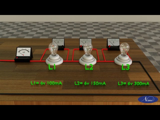 Group different wattage of lamps in series for specified voltage