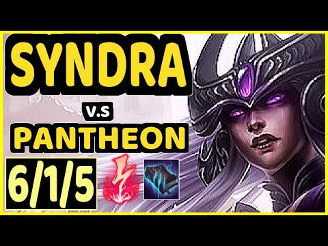 SERTUSS (SYNDRA) vs PANTHEON - 6/1/5 KDA MID GAMEPLAY - EUW Ranked MASTER