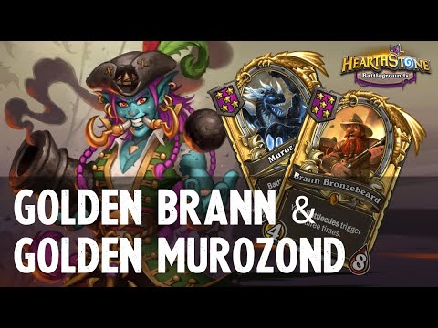 GOLDEN BRANN & GOLDEN MUROZOND COMBO ft. Hooktusk | Hearthstone Battlegrounds (20.0.2)