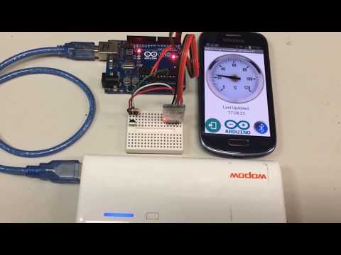 Arduino Gauge Thermometer 120 Celsius BT Video