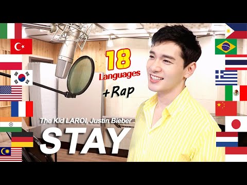 Korean Guy Singing "STAY" in 18 Languages + RAP (The Kid LAROI, Justin Bieber) - Cover by Travys Kim