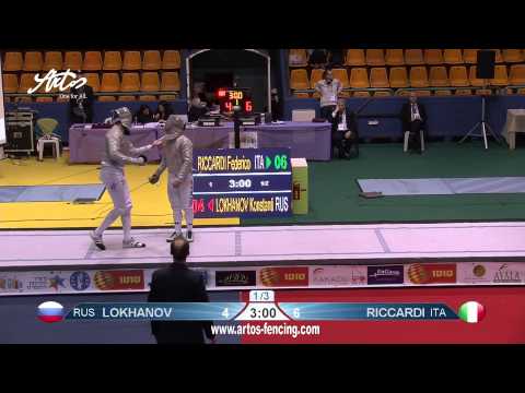 Cadets Men Sabre Indiv Semifinal01 Lokhanov RUS vs Riccardi ITA