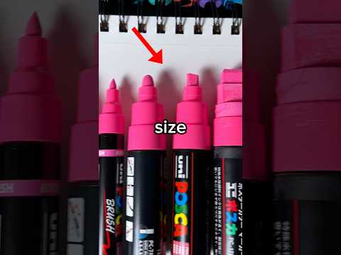 Drawing, But with EVERY Pink Marker size… (#shorts)