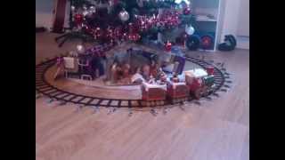 Mon beau sapin, avec son petit train ^^