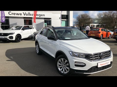 Approved Used Volkswagen T-Roc SE 1.0TSI in Pure White/Black - DU68FZR