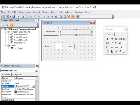 How to Make a Hangman Game with VBA Part 1 The Finished Game