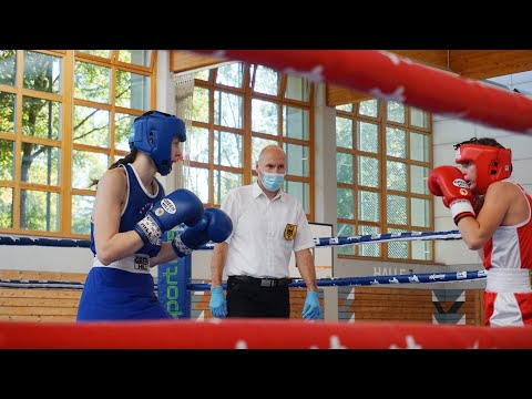 Jennifer Schnabel (GER) vs. Lisa Shefer (EST) Internationales Nachwuchsboxen in Kaufbeuren 2021