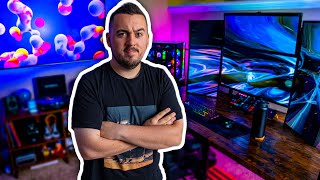 Unique Quad Monitor Office Setup Tour 2021