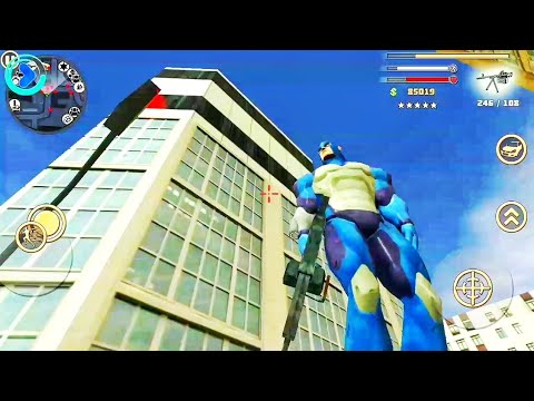 #28 Rope Hero: Vice Town Miami Police Crime Simulator (Naxeex LLC) Android Gameplay HD